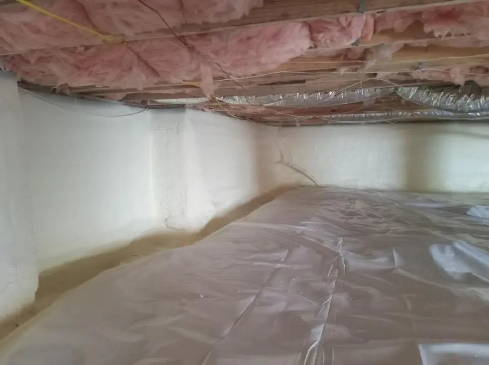 Crawl space encapsulation with closed-cell spray foam for Attic Insulation in Wareham